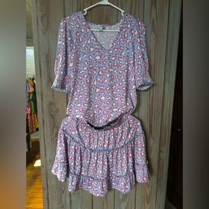 Vibrant Pink Animal Print Mini Dress